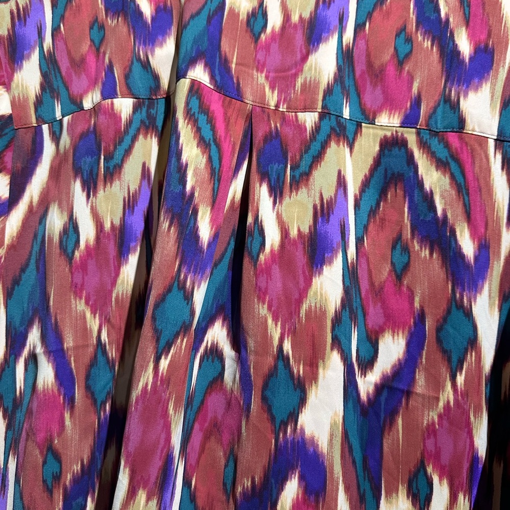 Colorful Abstract Patterned Blouse - Picture 7 of 9